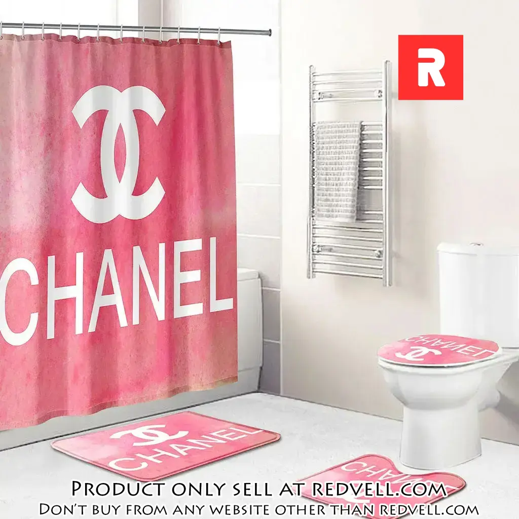 Chanel white logo pinky fashion limited luxury brand bathroom set home decor rv3717764